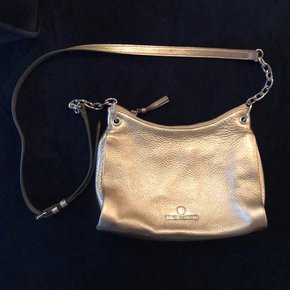 Vince Camuto Gold Leather Crossbody Bag Purse 👜